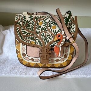 Tory Burch Multicolor Embroidered Crossbody Bag
